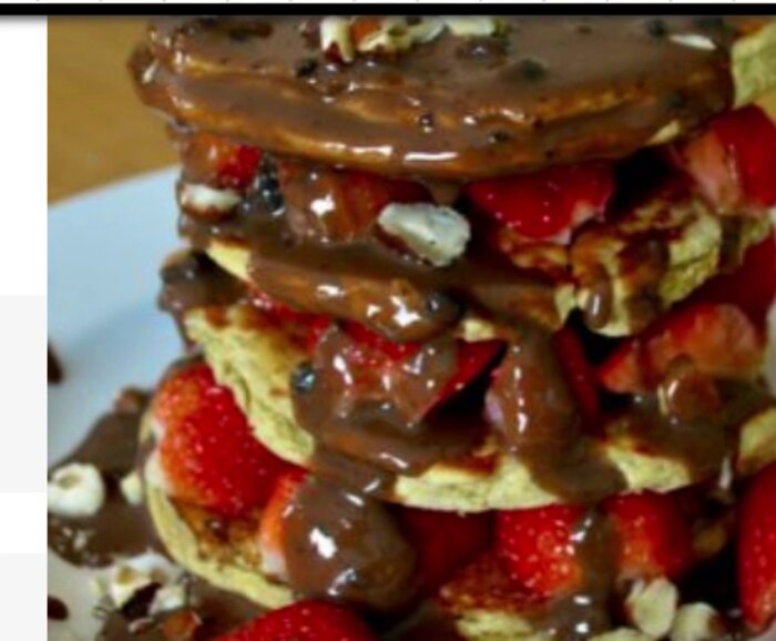 Chocolate Protein Pancake Stack